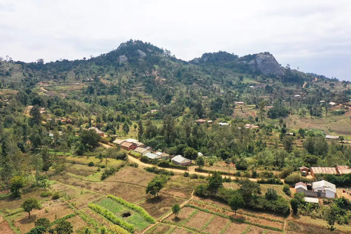 Hills and farmland in Taita-Taveta
